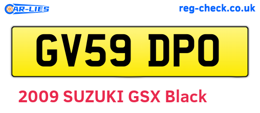GV59DPO are the vehicle registration plates.