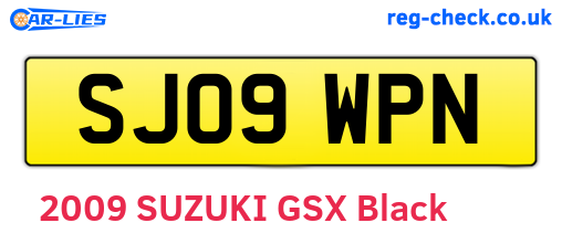 SJ09WPN are the vehicle registration plates.