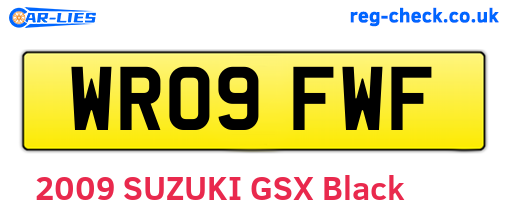 WR09FWF are the vehicle registration plates.