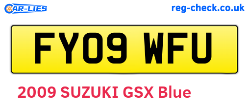 FY09WFU are the vehicle registration plates.