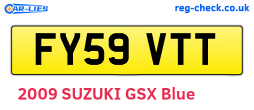FY59VTT are the vehicle registration plates.