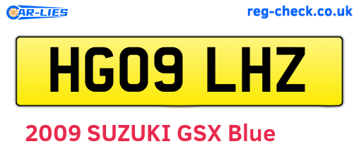 HG09LHZ are the vehicle registration plates.