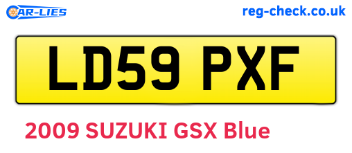 LD59PXF are the vehicle registration plates.