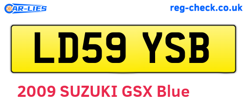 LD59YSB are the vehicle registration plates.