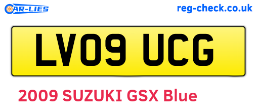 LV09UCG are the vehicle registration plates.