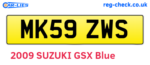 MK59ZWS are the vehicle registration plates.