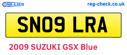 SN09LRA are the vehicle registration plates.