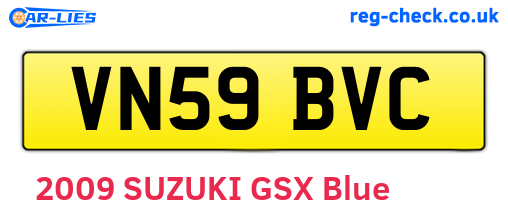 VN59BVC are the vehicle registration plates.