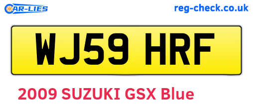 WJ59HRF are the vehicle registration plates.