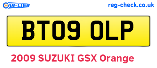 BT09OLP are the vehicle registration plates.