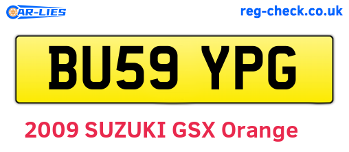 BU59YPG are the vehicle registration plates.
