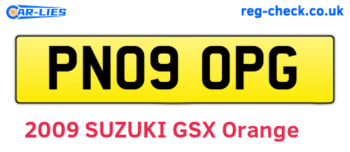PN09OPG are the vehicle registration plates.