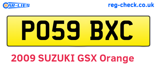 PO59BXC are the vehicle registration plates.