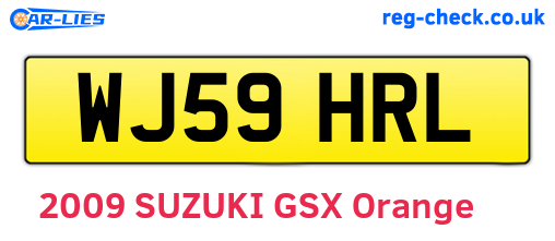WJ59HRL are the vehicle registration plates.