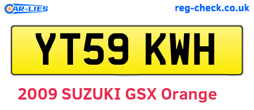 YT59KWH are the vehicle registration plates.