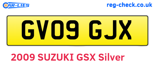 GV09GJX are the vehicle registration plates.