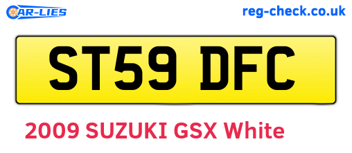 ST59DFC are the vehicle registration plates.