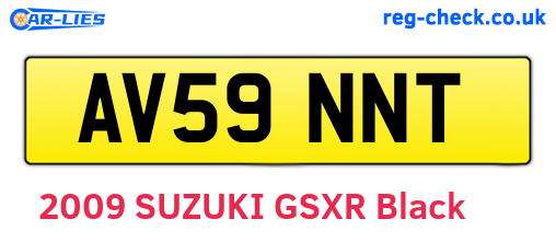 AV59NNT are the vehicle registration plates.