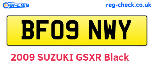 BF09NWY are the vehicle registration plates.