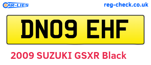 DN09EHF are the vehicle registration plates.
