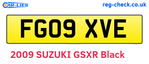 FG09XVE are the vehicle registration plates.