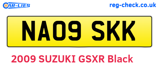 NA09SKK are the vehicle registration plates.