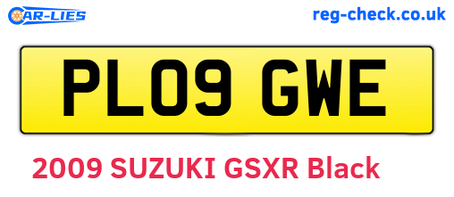 PL09GWE are the vehicle registration plates.
