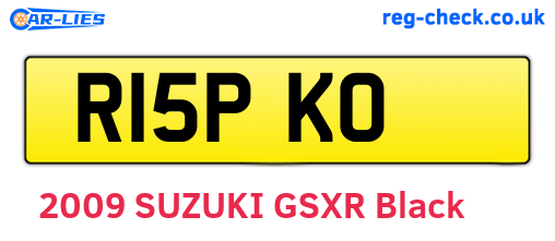 R15PKO are the vehicle registration plates.