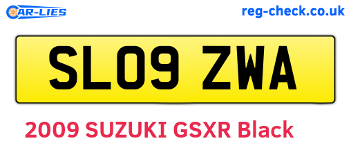 SL09ZWA are the vehicle registration plates.