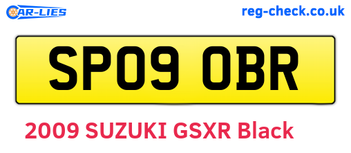 SP09OBR are the vehicle registration plates.