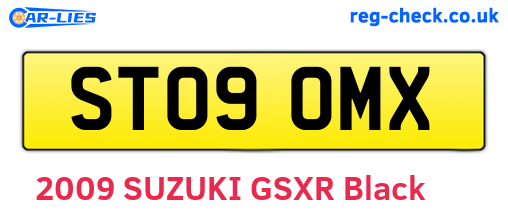 ST09OMX are the vehicle registration plates.