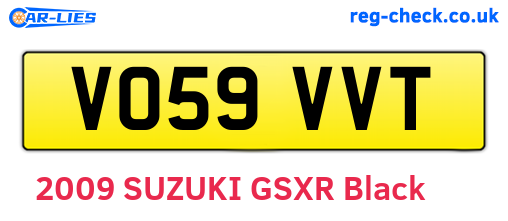 VO59VVT are the vehicle registration plates.