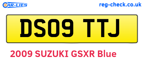 DS09TTJ are the vehicle registration plates.