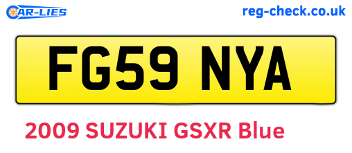 FG59NYA are the vehicle registration plates.