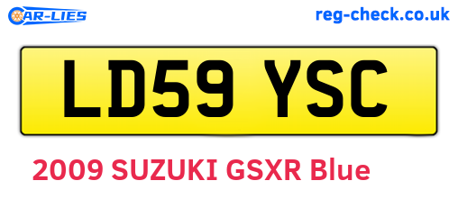 LD59YSC are the vehicle registration plates.