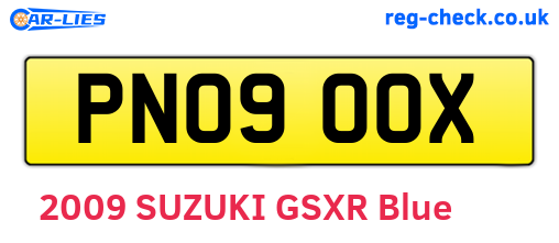 PN09OOX are the vehicle registration plates.