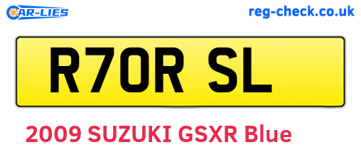 R70RSL are the vehicle registration plates.