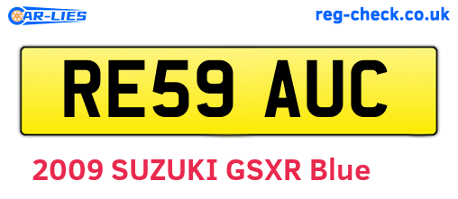 RE59AUC are the vehicle registration plates.