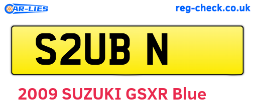 S2UBN are the vehicle registration plates.