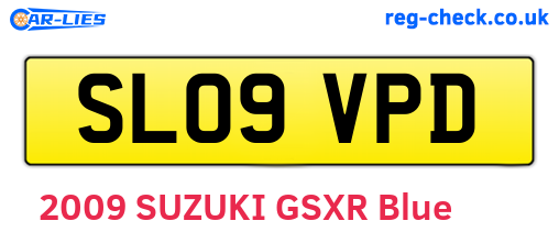 SL09VPD are the vehicle registration plates.