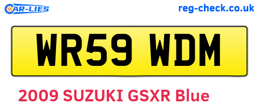 WR59WDM are the vehicle registration plates.