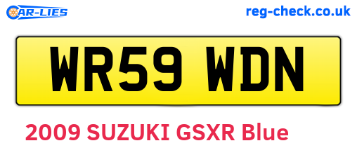 WR59WDN are the vehicle registration plates.