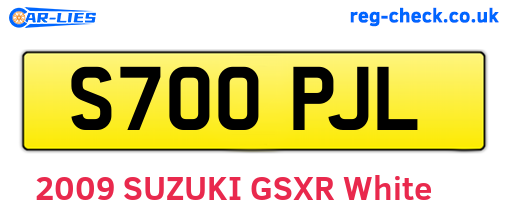 S700PJL are the vehicle registration plates.