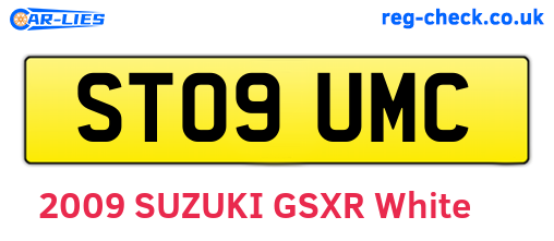 ST09UMC are the vehicle registration plates.