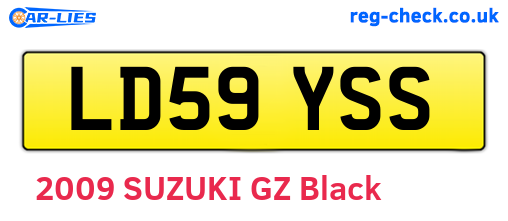 LD59YSS are the vehicle registration plates.