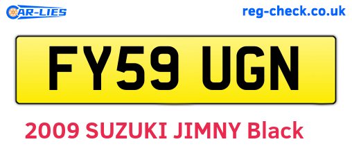 FY59UGN are the vehicle registration plates.