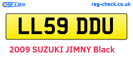 LL59DDU are the vehicle registration plates.