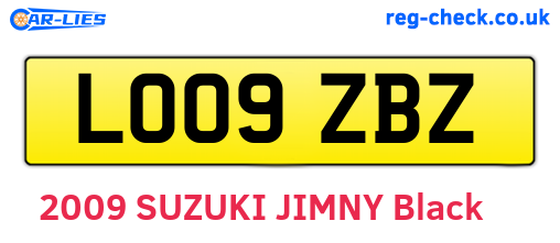 LO09ZBZ are the vehicle registration plates.
