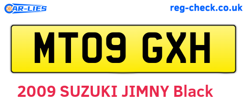 MT09GXH are the vehicle registration plates.