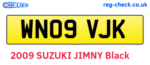 WN09VJK are the vehicle registration plates.